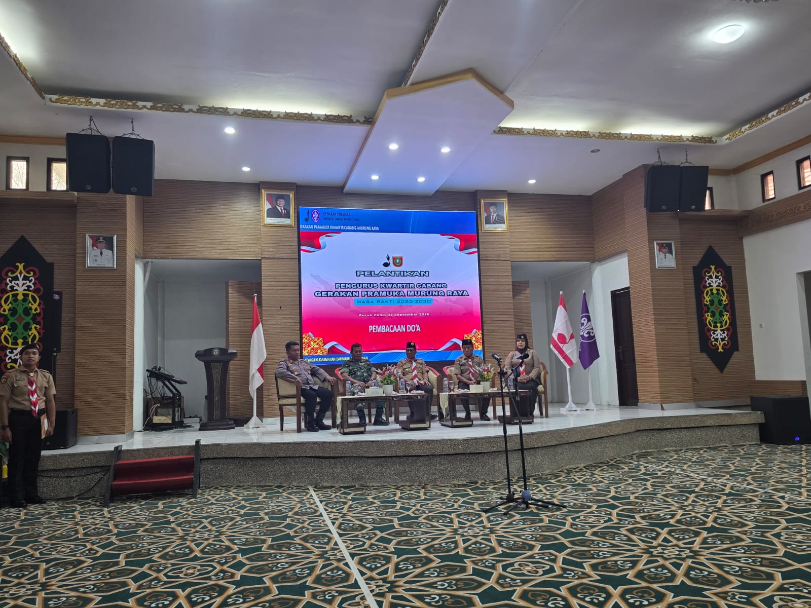 Foto Pelantikan Pengurus Kwartir Cabang Gerakan Pramuka Murung Raya